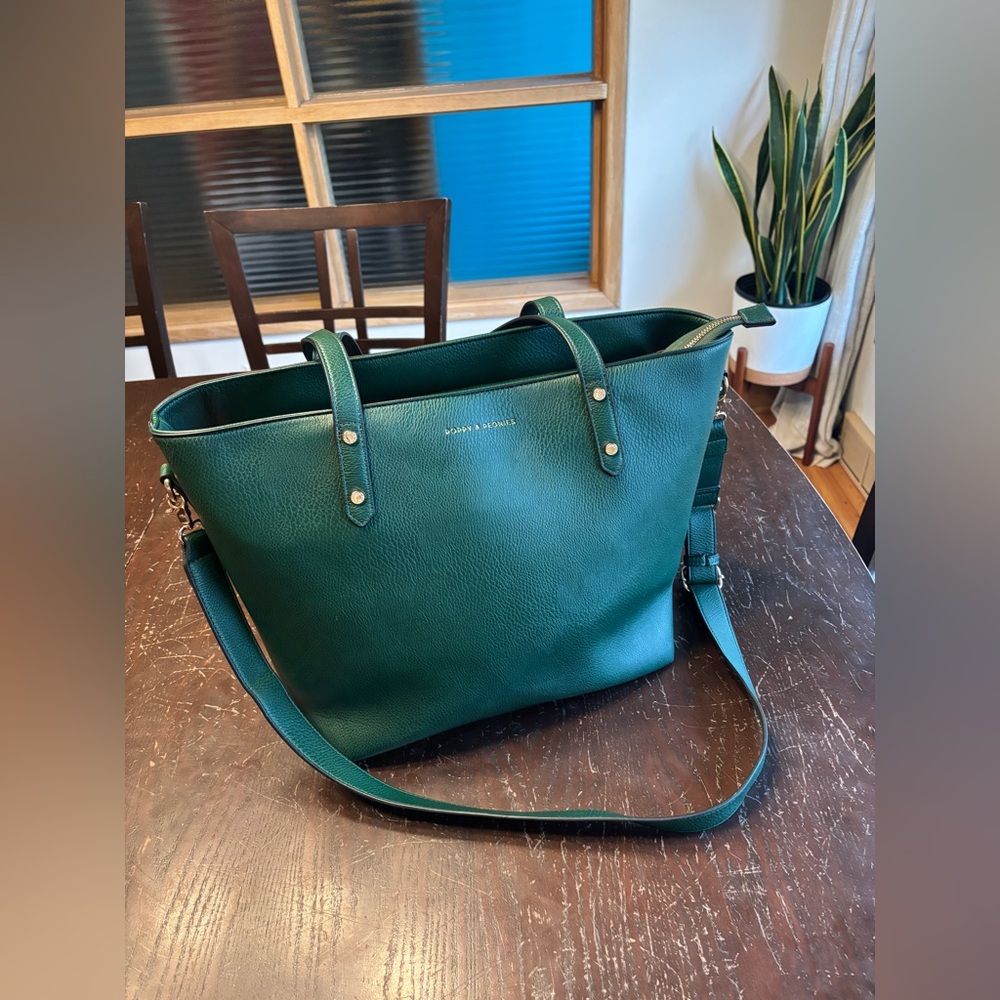 Poppy & Peonies GO-GETTER TOTE - Heritage Green